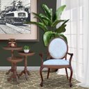 Ver imagem 7 de Kit 2 Poltronas Decorativas Base Madeira Maciça Adrie Sarja Bege/Imbuia - Gran Belo