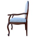 Ver imagem 6 de Kit 2 Poltronas Decorativas Base Madeira Maciça Adrie Sarja Bege/Imbuia - Gran Belo