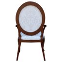 Ver imagem 5 de Kit 2 Poltronas Decorativas Base Madeira Maciça Adrie Sarja Bege/Imbuia - Gran Belo