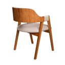 Ver imagem 2 de Cadeira com Braço Lorena em Madeira Maciça Estofado em Linho