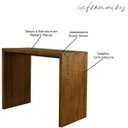 Ver imagem 2 de Balcão para Cozinha Flauer com Gravura Madeira Maciça Rustic Brown - Gran Belo