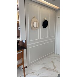 Boiserie Moldura Roda Meio de Eva Autocolante Sirius 2,5cmx1,5cm - 5 Metros - Branco - 5