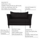 Ver imagem 2 de Sofá 2 Lugares Decorativo Sala de Estar 1,20M Pés Palito Lubbock Couro Marrom - Gran Belo