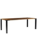 Ver imagem 1 de Mesa Sala de Jantar Cozinha Bladel 220cm Grafite Madeira Maciça Rustic Brown - Gran Belo