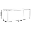Ver imagem 3 de Mesa Sala de Jantar Cozinha Bladel 220cm Grafite Madeira Maciça Rustic Brown - Gran Belo