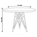 Ver imagem 3 de Mesa Sala de Jantar Cozinha Monary Redonda 110cm Grafite Madeira Maciça Driftwood - Gran Belo