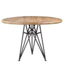 Ver imagem 1 de Mesa Sala de Jantar Cozinha Monary Redonda 110cm Grafite Madeira Maciça Driftwood - Gran Belo
