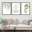 Ver imagem 1 de Kit 3 Quadros Samambaia - É Preciso Amor 33x24cm - com vidro:Madeira preta