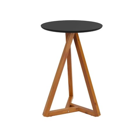 Mesa Lateral Preto com Amêndoa Classic Tebarrot Móveis