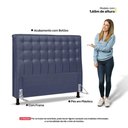 Ver imagem 4 de Cabeceira Cama Box Casal Queen Size Ciara 160cm Botonê com Frame Linho Azul - Abmaza