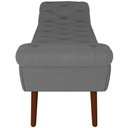 Ver imagem 3 de Puff Recamier Decorativo com Tachas 195 cm Santorini P05 Linho Cinza Escuro - Lyam Decor