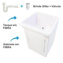 Ver imagem 3 de Tanque de Lavanderia em Fibra 40l para Torneira de Bancada Cor:branco