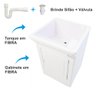 Tanque de Lavanderia em Fibra 40l para Torneira de Bancada Cor:branco - 3