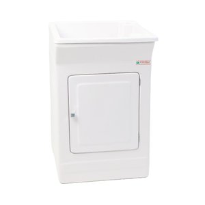 Tanque de Lavanderia em Fibra 40l para Torneira de Bancada Cor:branco