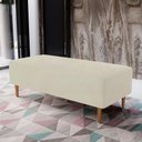 Ver mais imagens de Kit 02 Puffs Bali W01 Pés Palito 120x50 Cm Suede Bege