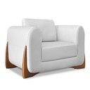 Ver imagem 4 de Kit 2 Poltronas e Sofá Living 2 Lugares 1,80m Lottus Linho Cinza Pés Castanho - Pallazio