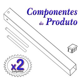 2 Suportes Pia Chumbar Bancada Mesa 40 Cm - Branco - 4