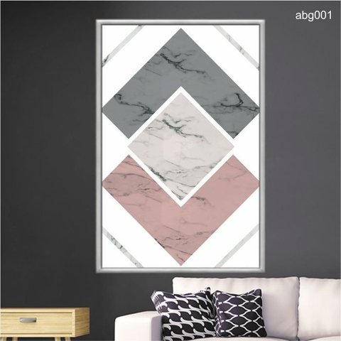 Quadro Decorativo - Abstrato Geometrico Abg001 Tela Canvas - 60x40cm