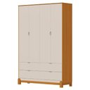 Ver imagem 4 de Quarto de Bebê Lótus Liso Areia Savana 4 Portas 4 Gavetas MDF 120cm Bege Reller Móveis