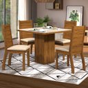 Ver imagem 2 de Mesa de Jantar Essence 4 Cadeiras Quadrada Viero Móveis