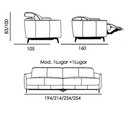 Ver imagem 5 de Sofá Murphy 2 Lugares com Braço Couro Capuccino 234cm - 68373
