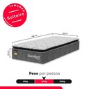 Ver imagem 3 de Colchão Solteiro Comfort Class Pillow Top 28x88x188cm - Cinza - e-Shop Casa