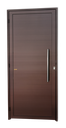 Ver imagem 1 de Porta Alumínio Lambril c/Puxador D.Marrom Corten 100 Brimak