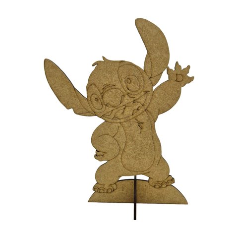 05 Centro de Mesa Enfeite Mdf Stich 20cm Decoração Festa