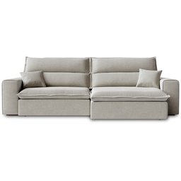 Sofá Retrátil e Reclinável Milano Linho Bege Claro 210cm Fabrispuma - 2