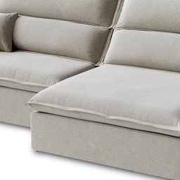 Sofá Retrátil e Reclinável Milano Linho Bege Claro 210cm Fabrispuma - 6