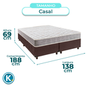 Ver imagem 3 de Conjunto Cama Box Blindado Casal + Colchão D23 D23 Inducol