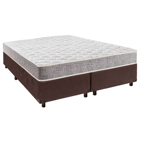Conjunto Cama Box Blindado Casal + Colchão D23 D23 Inducol