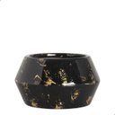 Ver imagem 1 de Vaso de Cerâmica Cachepot Solievo Preto e Dourado 20x35,5 Cm