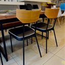 Ver imagem 6 de Banqueta New York Industrial Imbuia Baixa - Pu Preto PSG