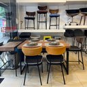 Ver imagem 7 de Banqueta New York Industrial Imbuia Baixa - Pu Preto PSG
