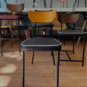 Ver imagem 5 de Banqueta New York Industrial Imbuia Baixa - Pu Preto PSG