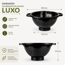 Ver imagem 5 de Escorredor Redondo Multiuso Base Lavador Secador Frutas Legumes Cozinha Preto