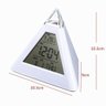 Relogio Digital Piramide de Mesa Calendario Despertador Termometro Cabeceira Branco - 4