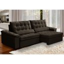 Ver imagem 2 de Sofá Retrátil Reclinável para Sala 4 Lugares 290cm Maresi F04 Veludo Marrom Escuro - Lyam Decor