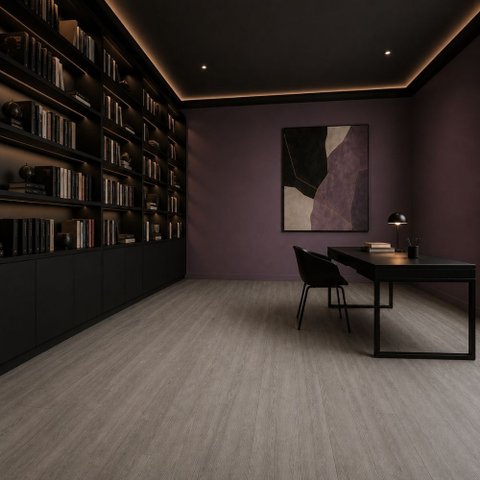 Piso Vinílico em Manta PVC 0,7mm Antiderrapante 8m² Imita Madeira Fosco Concreto