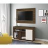Rack com Painel para TV até 40 Polegadas Vision Nogal Acetinado com Off White - 2