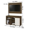 Rack com Painel para TV até 40 Polegadas Vision Nogal Acetinado com Off White - 4