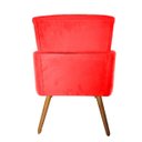 Ver imagem 3 de Kit 2 Poltronas Decorativa Pés Palito Nina Plus Suede Vermelho - Sa Móveis