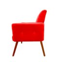 Ver imagem 4 de Kit 2 Poltronas Decorativa Pés Palito Nina Plus Suede Vermelho - Sa Móveis