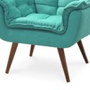 Ver imagem 4 de Kit 2 Poltronas Decorativa Opala Suede Azul Tiffany - Sa Móveis