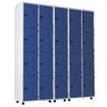 Armário Roupeiro Aço 20 Portas Academia Guarda Volume Trinco Azul - 1