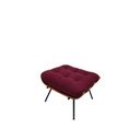 Ver imagem 3 de Kit 02 Poltronas e 01 Puff Costela Suede Marsala
