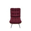 Ver imagem 2 de Kit 02 Poltronas e 01 Puff Costela Suede Marsala