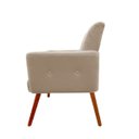 Ver imagem 2 de Poltrona Decorativa Pés Palito Nina Plus Suede Bege - SA Móveis