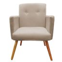 Ver imagem 1 de Poltrona Decorativa Pés Palito Nina Plus Suede Bege - SA Móveis